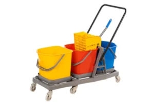 60Ltr 3 Bucket Wringer Trolley